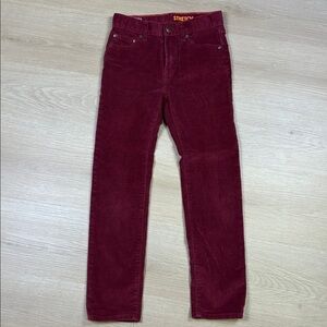 Crewcuts Maroon Burgundy Wine Corduroy Stretch Pants size 8